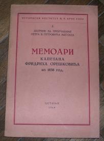 Memoari kapetana Fridriha Oreškovića iz 1838 god