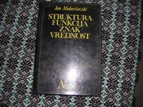 Struktura funkcija znak vrednosti Jan Mukaržovski