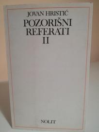 POZORISNI REFERATI - II
